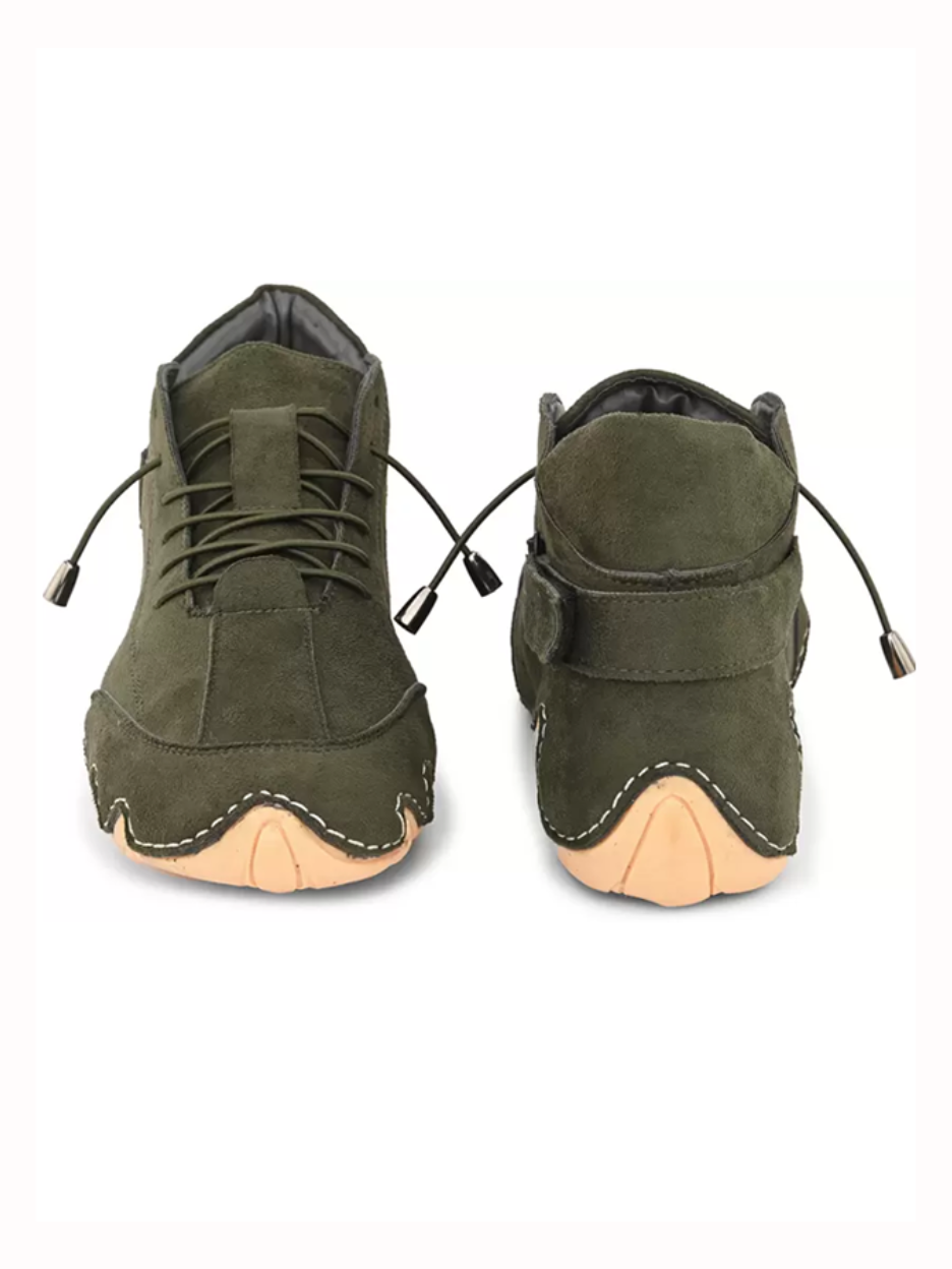 Italian High Sports Shoes - Military Green