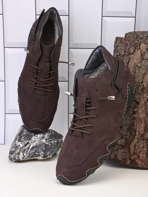 Italian High Sports Shoes - Walnut Brown