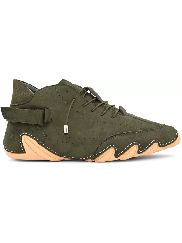 Italian High Sports Shoes - Military Green