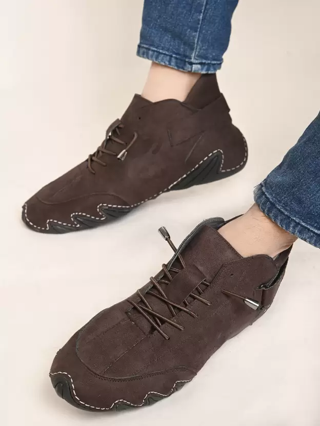 Italian High Sports Shoes - Walnut Brown