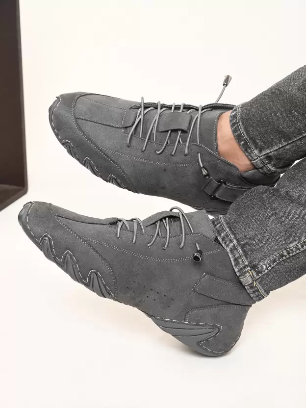 Italian High Sports Shoes - Smoke Grey