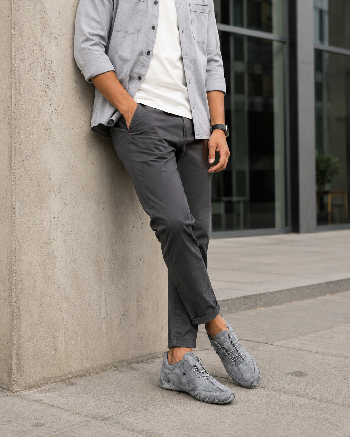 Italian High Sports Shoes - Smoke Grey