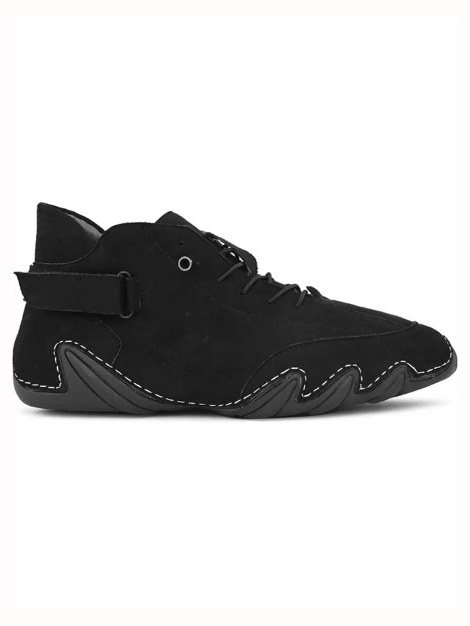 Italian High Sports Shoes - Midnight Black