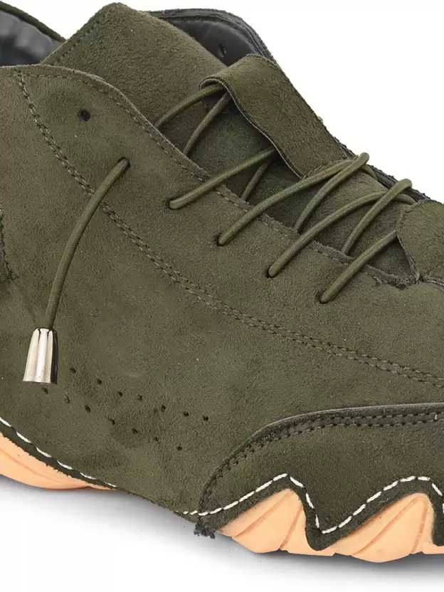 Italian High Sports Shoes - Military Green