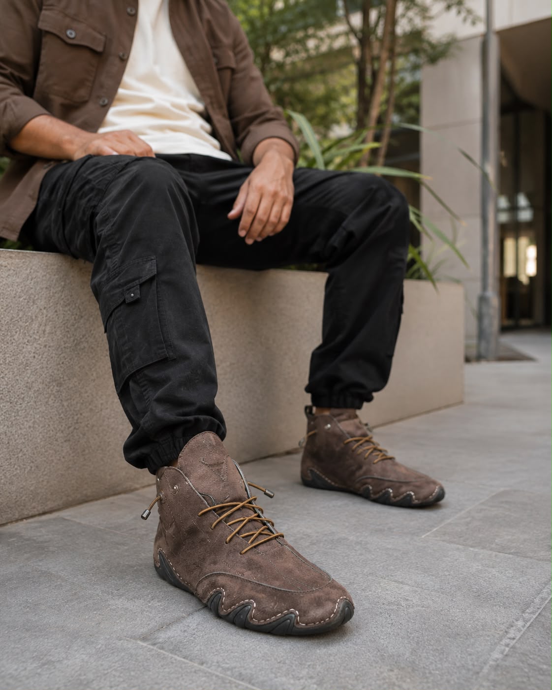Italian High Sports Shoes - Walnut Brown
